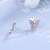 Butterfly Compact Fashion Zirconia Sparkling Classic Stud Earrings for Women Dazzling Female Elegant Accessories Timeless Jewelry