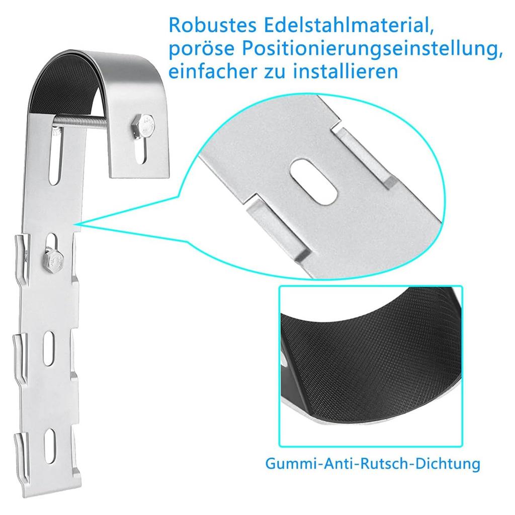 Solar Panel Mounting Brackets, Rust-Resistant, Widely Used, Easy Installation, Stainless Steel Solar Panel Holders, 2 Pieces for RVs