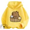 Loose Comfy Spring Autumn Hoodie Capybara Trendy Animal Motif Casual All Match Streetwear For Kids