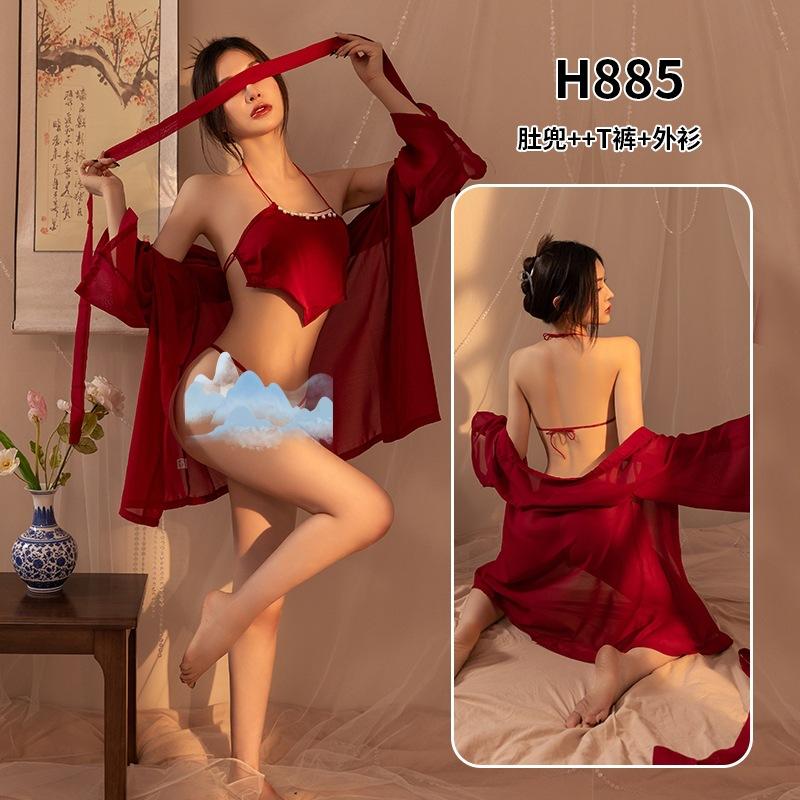 Adult Erotic Underwear Ancient Cheongsam Pajamas Large Size Sexy Temptation Flirting Free Passion Hanfu Suit