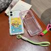 Candy Card Bag Is Suitable for iPhone16promax Lanyard Mobile Phone Case Apple 15 Transparent Non-yellow 14 Anti-drop Cover