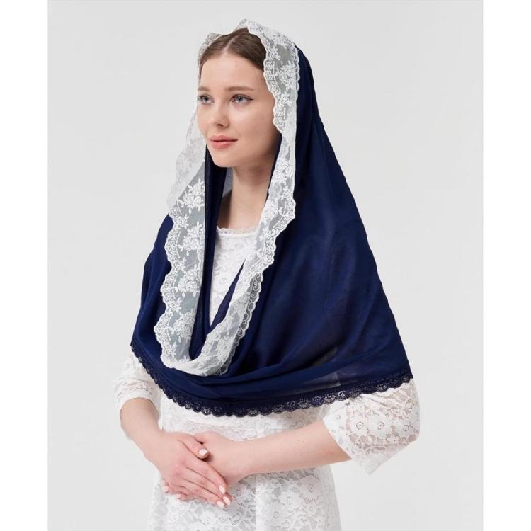 Skin Friendly Lace Headcover Communion Headcover Veil Religious Event Veil for Bridal Event, and Daily Fashion