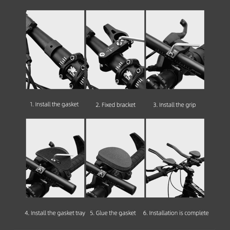 Ergonomic Designs Aluminum Alloy Bicycles Rest Handle Bar Bike Armrest Handlebar Handle Bar Accessory with Foams Padding