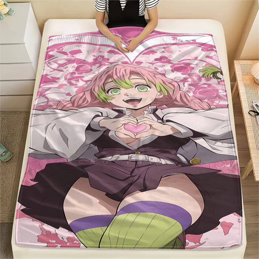 

1PC Demon Slayer Print Flannel Blanket, High quality All Seasons, Home Decor, Warmth and Comfort, Perfect for Christmas Gifts 80cm x 120cm