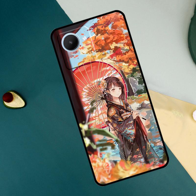 Japanese Art Kimono Tattoo For Realme 15 14 10 11 12 13 Pro Plus C65 C67 C71 C63 C61 C55 C51 C53 C75 GT6 GT7 Pro Case