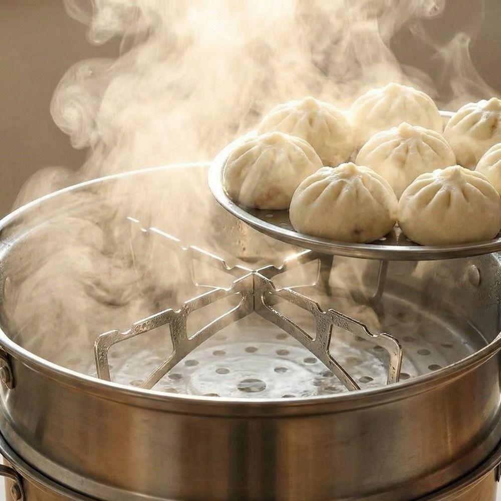 Compact Cross Steaming Rack Stainless Steel Baking Pot Stand Practical Cooking Stand  Camping