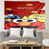 1PC Elmo And Cookie Sesame Friends Tapestry Accessories Playroom Tapestry, for Bedroom,Livingroom, dormitory Room Wall Decor Fan Birthday Gifts