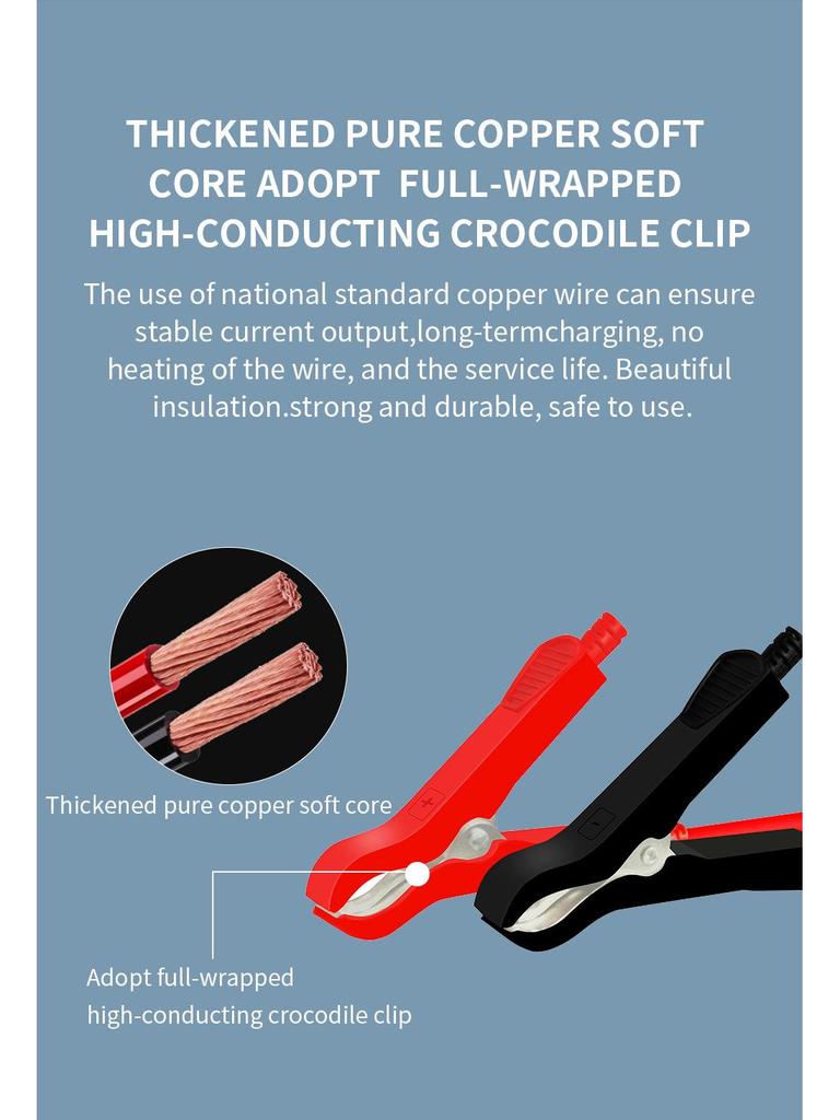 12V 6A Smart Pulse Repair Charger for Car & Motorcycle Lead-Acid Batteries