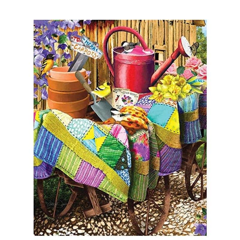 5D Diy Diamond Painting Coffee Dessert Full Round Diamond Art Embroidery Mosaic Still Life Home Decoration 40x50cm