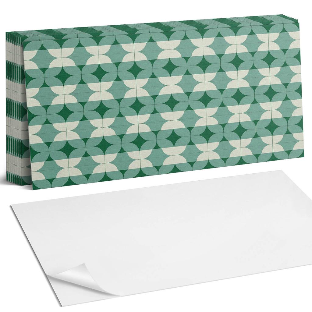 Dekor Ścienne Kafelki Samoprzylepne Do Salonu Geometria Falistych Kształtów 10X40X20 Cm