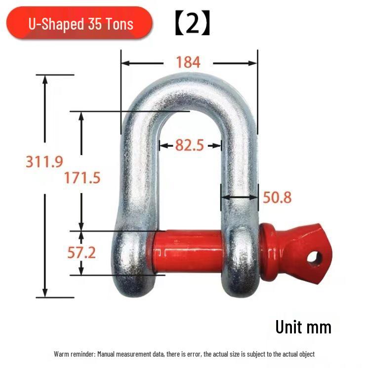 High-Strength U-Type D-Shackle for Lifting & Excavator Locks