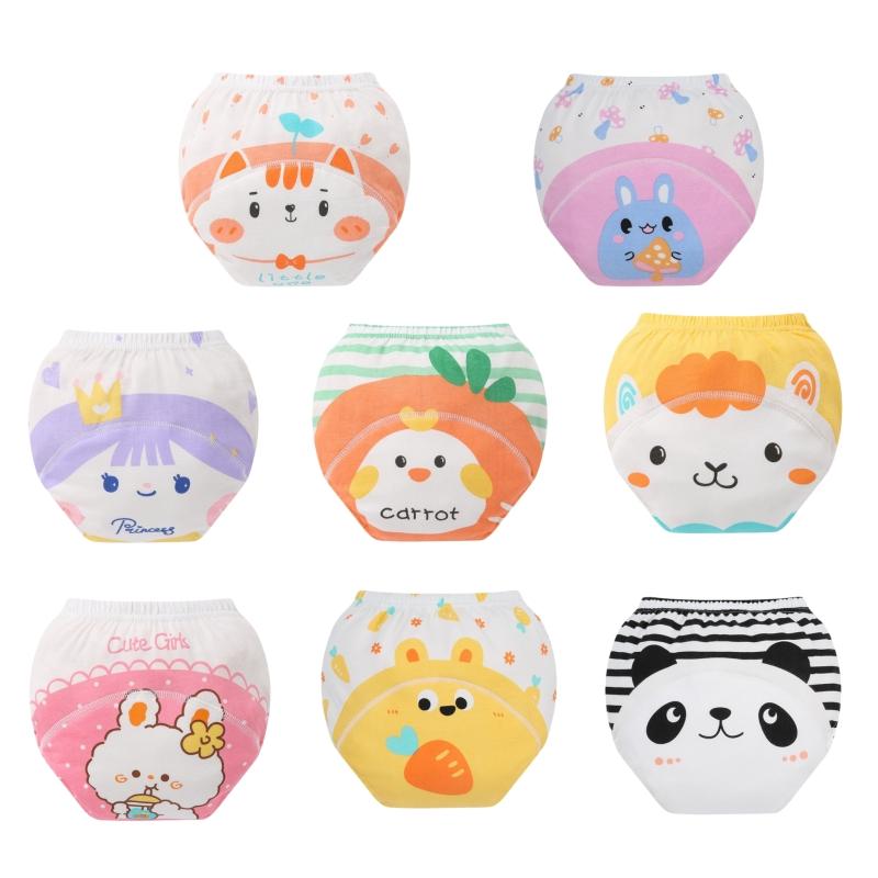

8 шт./компл. хлопковые марлевые подгузники для девочек, трусики для приучения к горшку, многоразовые моющиеся детские подгузники 110 13-18KG