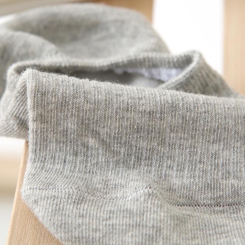 Summer Solid Color Socks Black And White Invisible Socks Light Mouth Low Top Men'S Business Socks Breathable Boat Socks Women