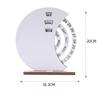 1PC New Day Creative Wooden Perpetual Calendar Desk Calendar Household Parent-child Hand-painted Table Ornament Decorative Calendar Family