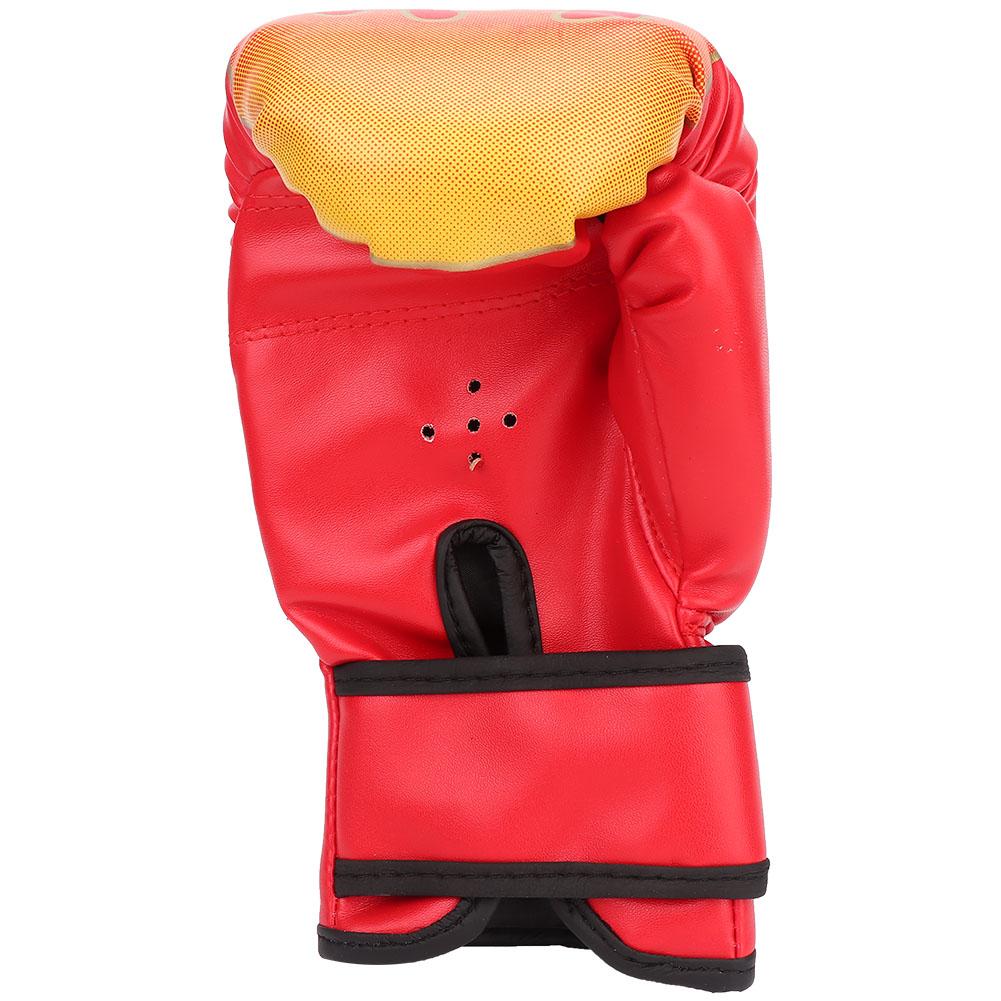 1 Pair Kids Children PU Kick Boxing Gloves Karate Muay Thai Guantes Sanda Training Equipmentred for children