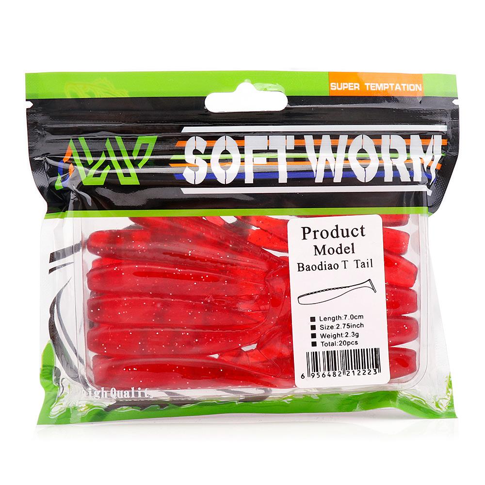 20pcs/lot 50mm 70mm Easy Shiner Shad Soft Lure Silicone Bait Artificial Fishing Lure Pike Wobblers Fishing Tackle Leurre