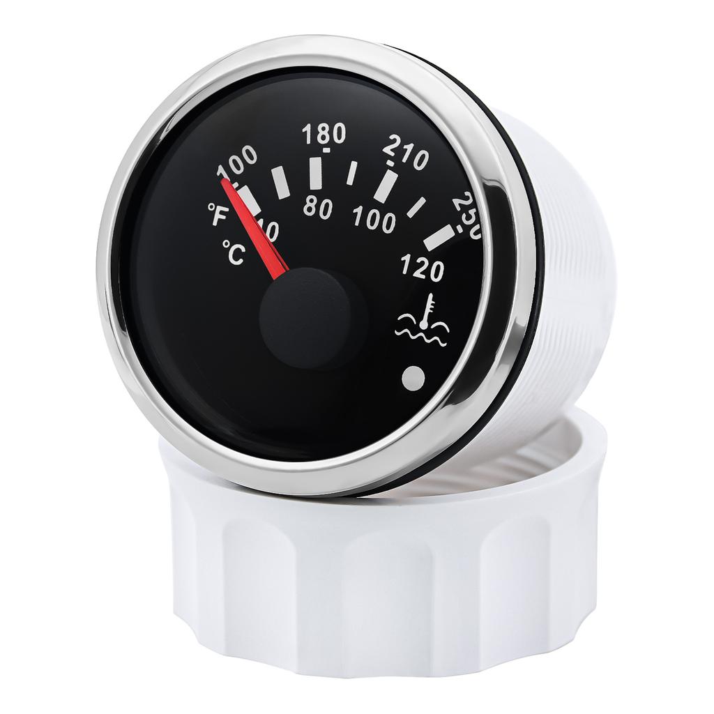 40~120℃ 100~250℉ Water Temperature Gauge with Alarm 2" 52mm Water Temp Meter Red Backlight for Auto Car Boat Yacht 12V24V custom