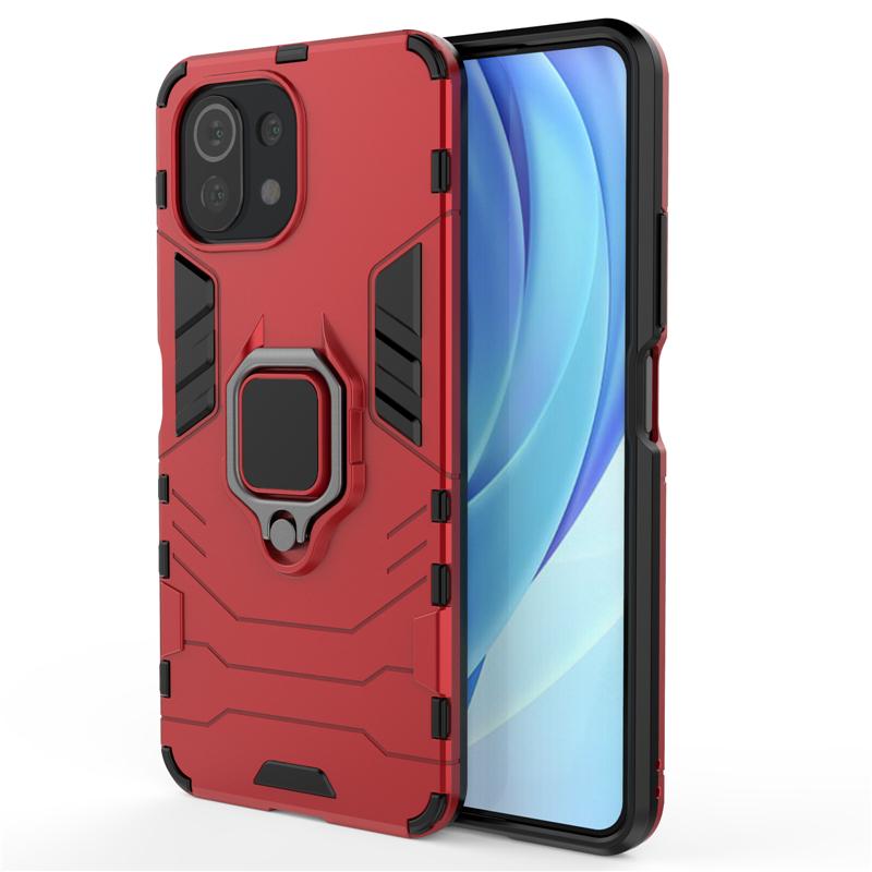 For Xiaomi 11 Lite 5G NE Case Armor Magnetic Suction Stand Full Cover Redmi Note 11S 11 Global Case Cover For Mi 11 Lite 5G NE