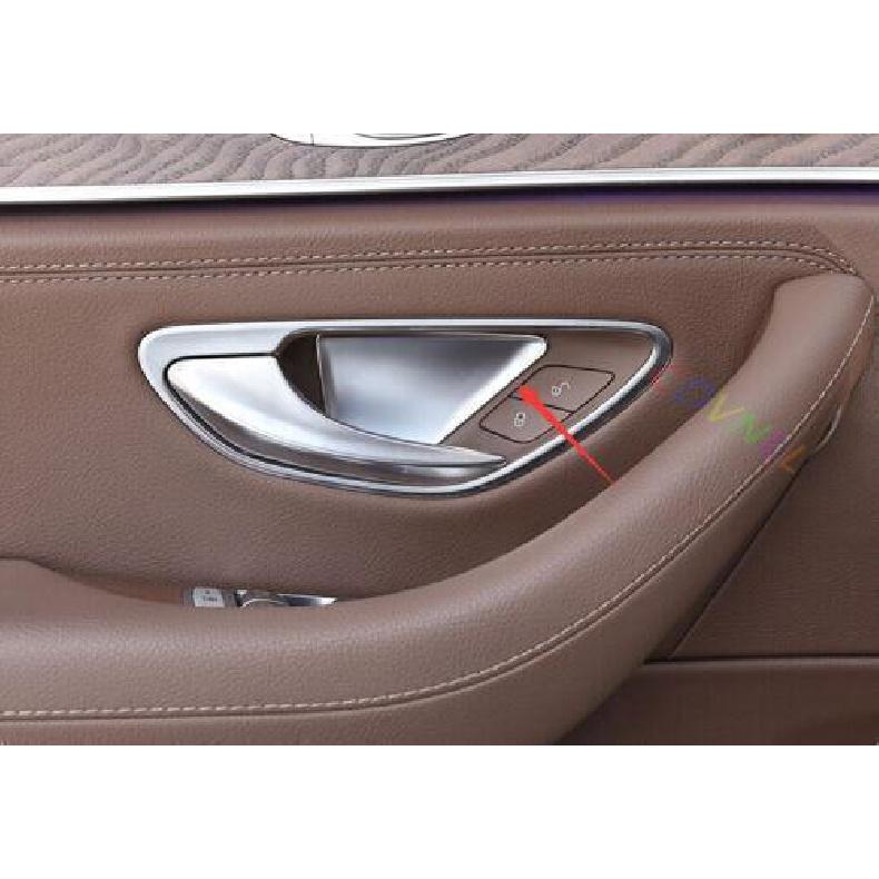 Fit For Benz GLC X253 ABS Silver 4PCS Inner Door Bowl Cover Trim 2016-2020 2021