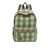 Schoolbag retro plaid backpack college student casual backpack women's plaid backpack student schoolbag large capacity backpack