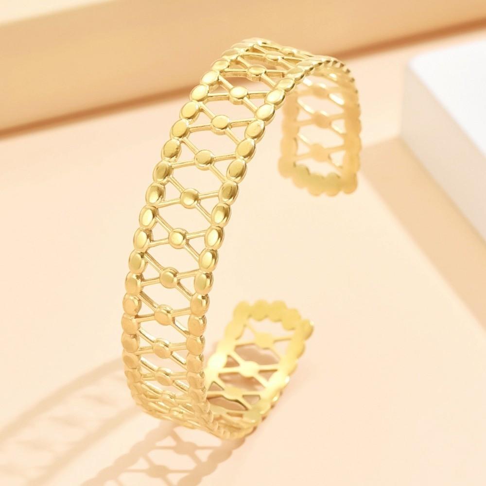 Stackable Geometric Bangle Vintage Style Stainless Steel Bangle Cuff Bangle Bracelet  for Gifts