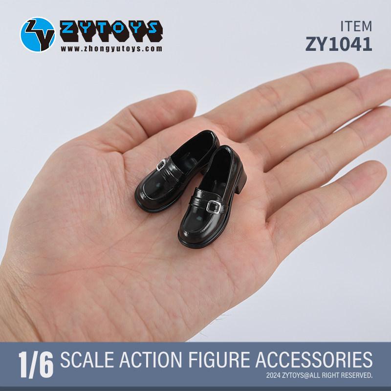 ZYTOYS ZY1041 1/6 Scale French Round Toe Leather Loafers for Student Girl Dolls