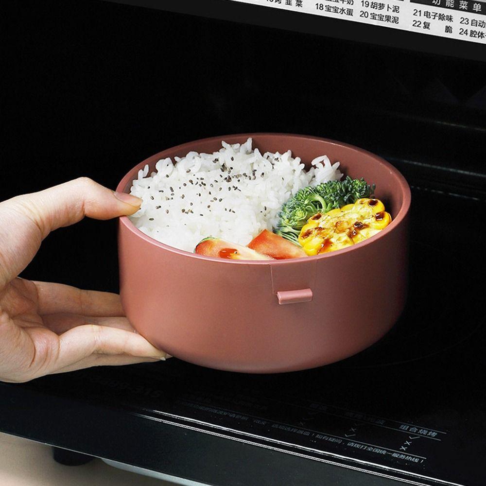 Portable for Students Office Workers Round Shape Lunch Box Bento Box Food Containers for Kids