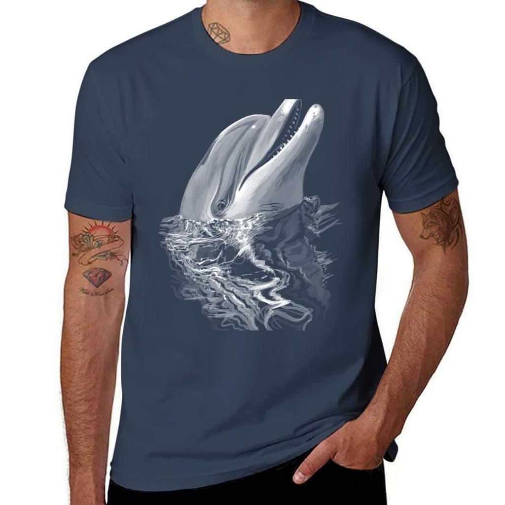 Dolphin TShirt Breathable Basic Cotton TShirt