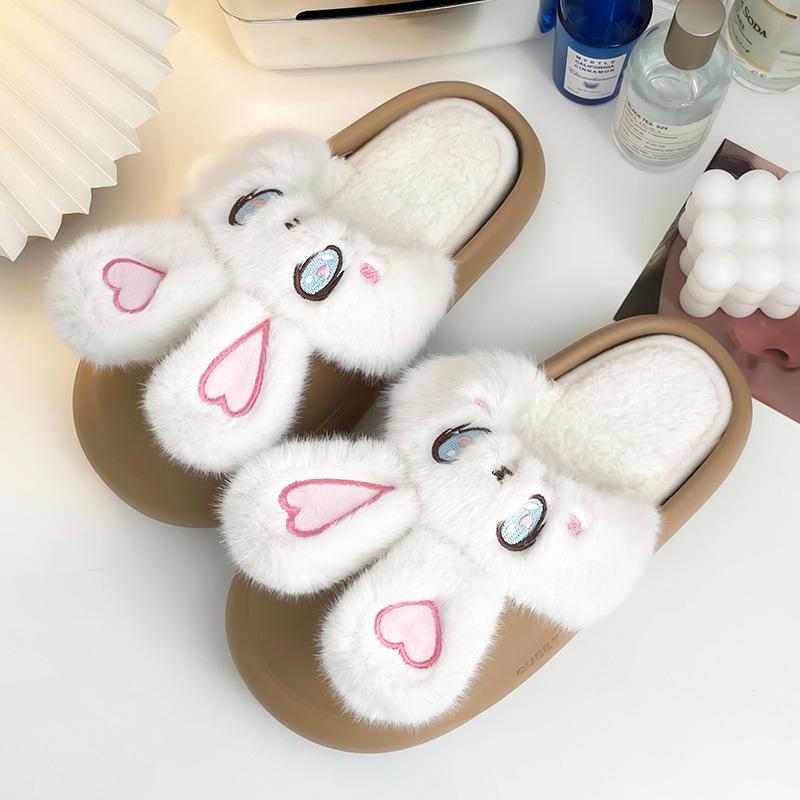 

Cotton slippers women s winter indoor home plush warm thick bottom non-slip removable couple cartoon men s winter comfort 40-41 [Suitable for 39-40 feet]