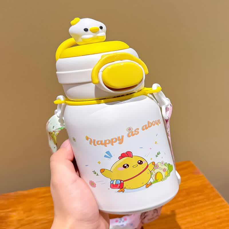 Youluo Smart Temperature Display Kids Insulated Straw Bottle
