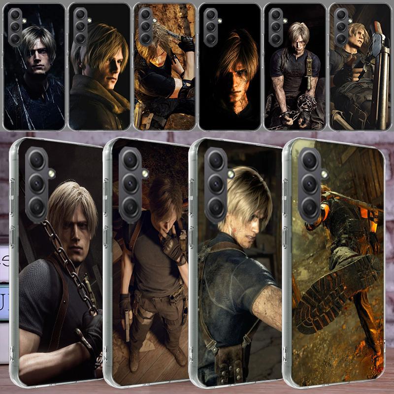 Leon Kennedy Resident Evil 4 Phone For Samsung A15 A25 A35 A55 A71 A51 Galaxy S9 S8 S10E A41 A31 A11 M12 M32 M30S M51 M52 J8 J6