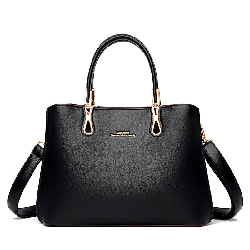 

New PU Leather Ladies HandBags Women Vintage Purse shoulder bag Messenger Bags Tote Bost Shoulder Crossbody Bag Large Capacity чёрный
