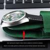 3 colors Portable Watch Bag Gift Shock-proof Press Button Short Velvet Snap Watch Packing Pouch green single storage box
