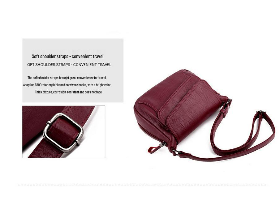 2024 Damenmode Weiche Leder Umhängetasche - Neuer Koreanischer Stil, Europäisch & Amerikanisch Inspirierte Damen Schultertasche.