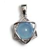 [Mizar] Aquamarine Pendant, Lucky Star, Women's & Men's, Hexagram, Sterling Silver 925