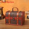 Retro Dragon Pattern Wooden Storage Box With Metal Lock For Storage Desktop