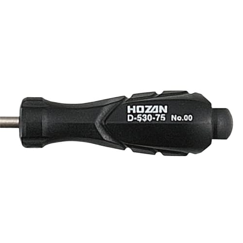 HOZAN Phillips šroubovák Phillips č.00 Celková délka 124mm Délka hřídele 75mm Tenká hřídel Specifikace Ideální pro zapuštěná místa D-530-75