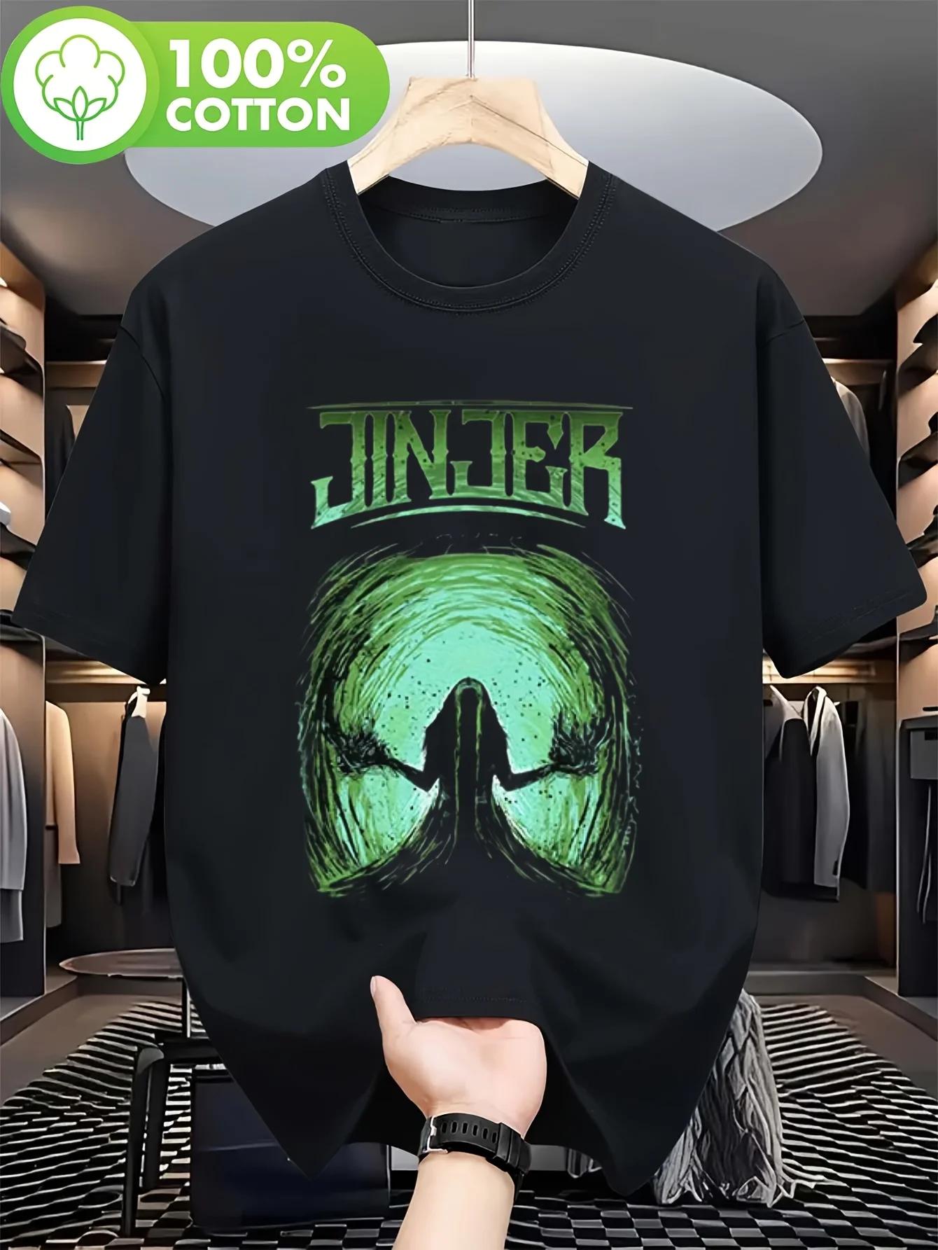 

Украинская группа Jinjer Футболка черная Бездна Сознания Ретро Уличный Стиль Повседневная, Повседневный Нейтральный Дизайн - Мужская Летняя C... S разноцветный