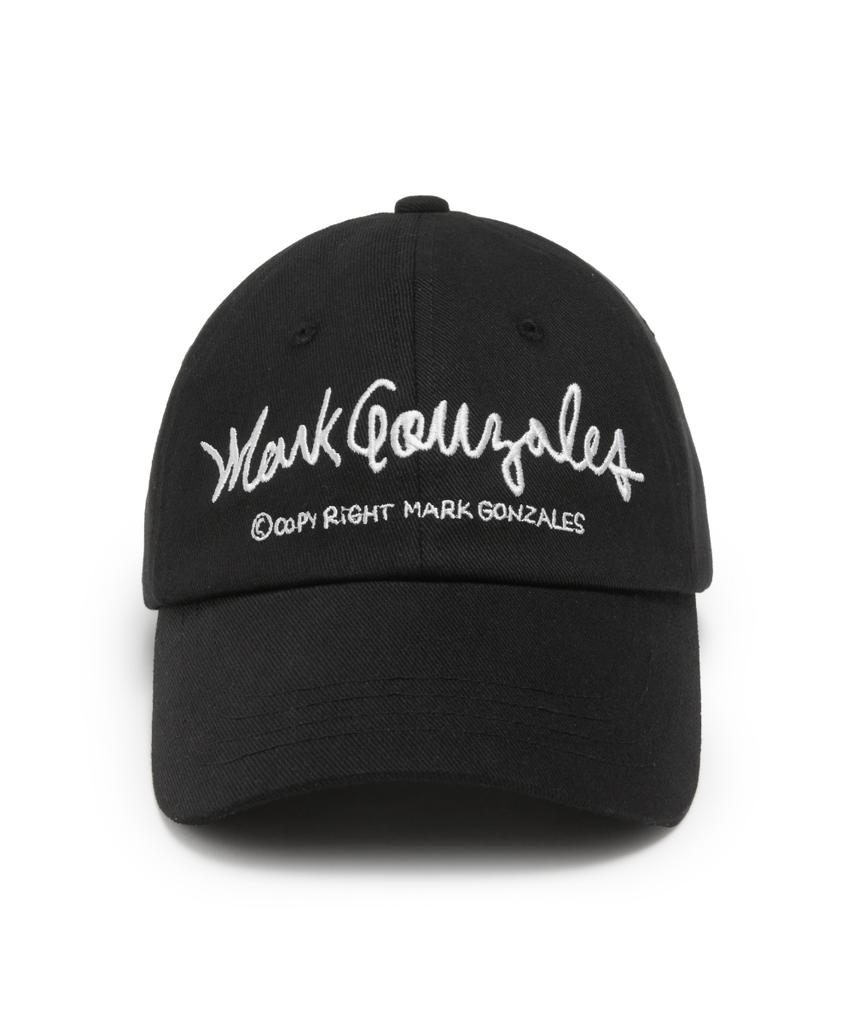 MARK GONZALES Signed Logo Lettering Ball Cap - Black
