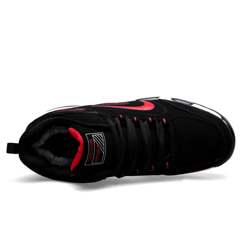 Men’S Snow Shoes Winter Warm Couple Casual Sneakers Fashion Leather Outdoor Sport Running Tenis Men Non-Slip Big Size 48 Trainer