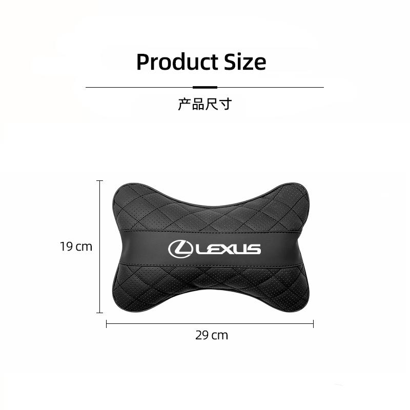 SFSE5 1Pcs Car Seat Neck Pillow Headrest Auto Accessories For Lexus GS IS LS500h ES260 ES300h RX350h NX260 UX260 LM LC RZ450e TX RC CT