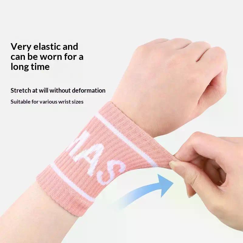 1 Paar Modisches Buntes Elastisches Sport-Handgelenkband Schweißband Handgelenkband Handgelenkstütze Für Basketball Volleyball Golf Tennis
