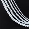 3 4 6 8 10mm Faceted Crystal Beads Porcelain White Glass Beads Loose Beads For Jewelry Making DIY Bracelets Necklace Accessories