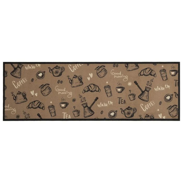 Tapis de cuisine - vidaXL - Morning - Imprimé épices - Lavable - 150 x 45 cm