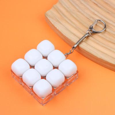 Relaxing Diy Keyboard Keychain Keycap Keys Button Finger Keyboard Cap 1/2/3/4/9Keys Relief Stress Clicker Toy Child Adult