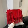 Bohemian Suede Fringe Purse Small Crossbody Bag For Daily Use