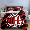 Set Biancheria da Letto Logo AC Milan Set Copripiumino Copripiumino Federe (1 * Copripiumino 2 * Federe, senza piumino)