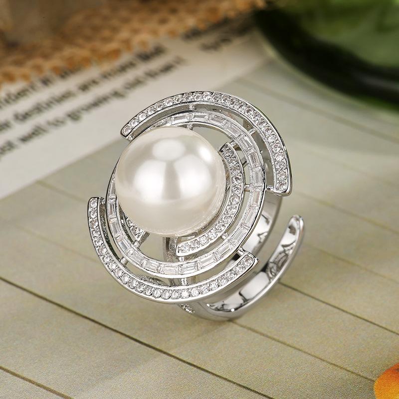 

Аксессуары Имитация Жемчуга Австрийский Белый Набор Бус Ожерелье Кольцо Серьги Премиум Женский Ретро Легкая Роскошь