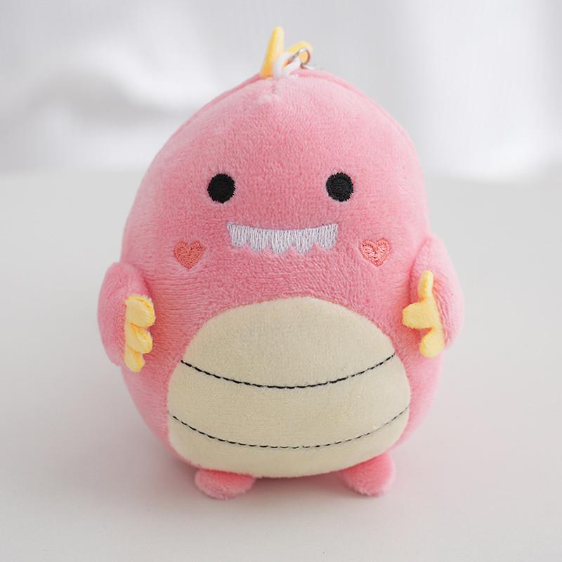 

Soft Dinosaur Plush Toy Keychain Colorful Mini 12cm Backpack Decoration Red