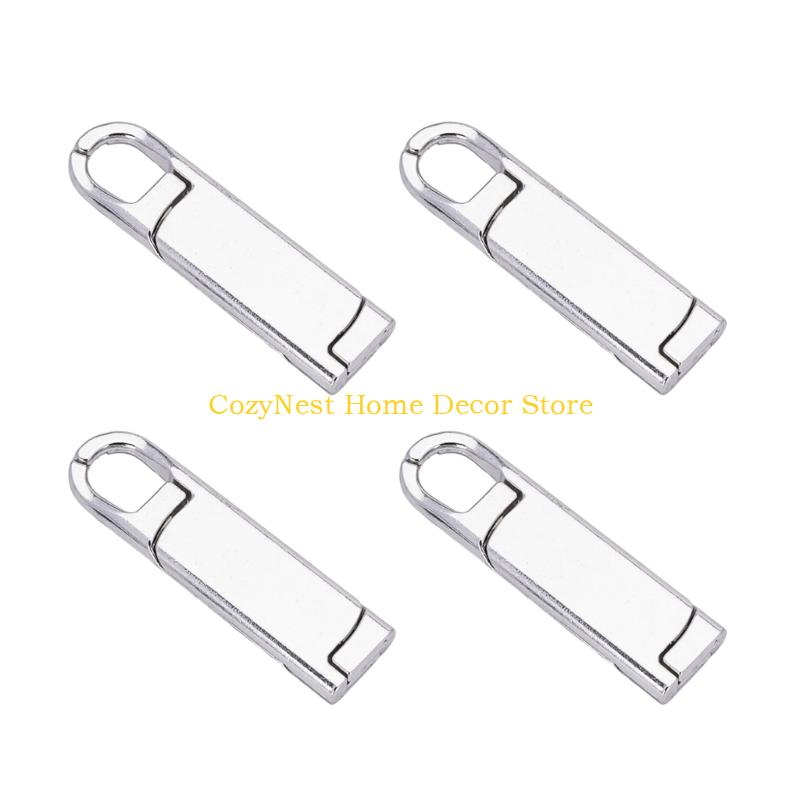 92MF 4Pcs Zippers Puller Replacements Detachable Zippers Puller Sliders for Clothing